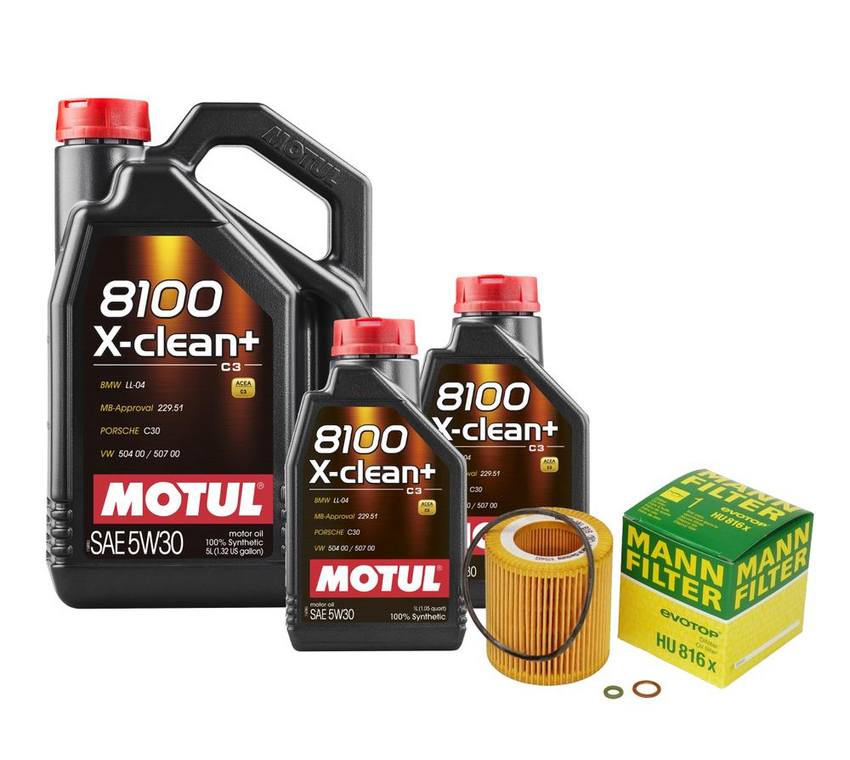 Motul Engine Oil Change Kit - (5W30) (X-CLEAN + 8100)